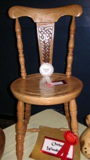 Norman's chair and his rosette